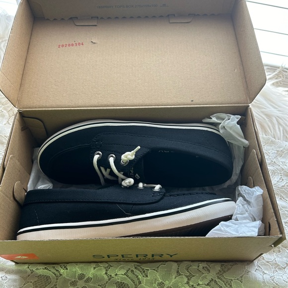 Sperry Shoes - Sperry | Shoes | Sperry Size USA 6M Lounge Camp Shoe In Black with white NWT BOX